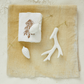 Stoneware Bisque Deer Antler Ornament