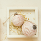 Embossed Glass Ball Ornament, Distressed Frosted Finish
