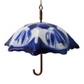 Hand-Painted Stoneware & Metal Umbrella Ornament with Pattern, 4 Styles