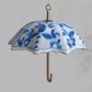 Hand-Painted Stoneware & Metal Umbrella Ornament with Pattern, 4 Styles