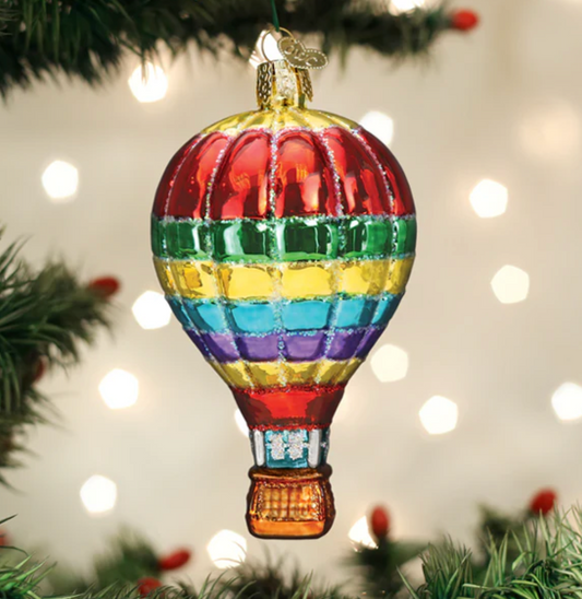 Vibrant Hot Air Balloon Ornament