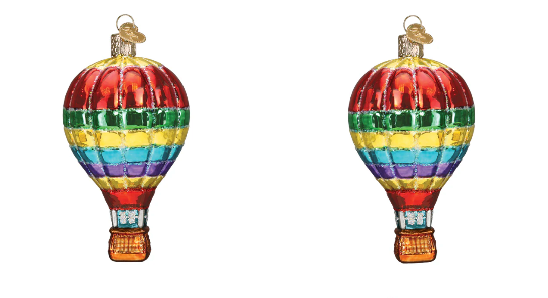 Vibrant Hot Air Balloon Ornament