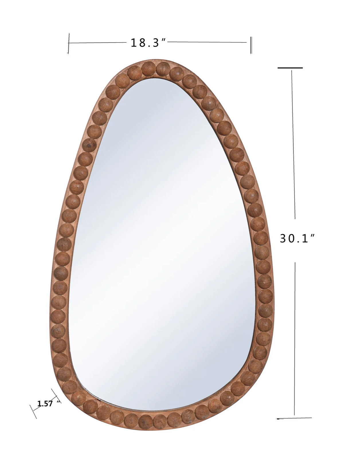 Organic Shaped Mirror Natural