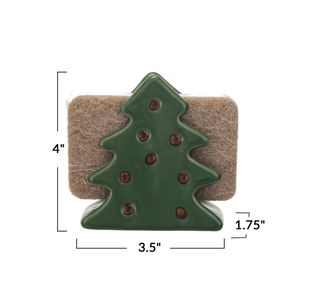 Tree Stoneware Sponge Holder