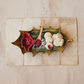 Holly Leaf Serving Tray and Cardinal Dish