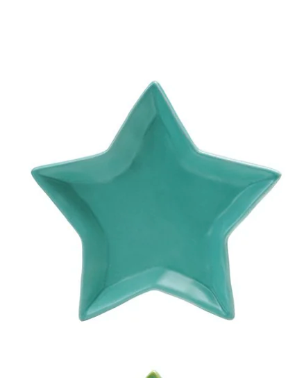 Stoneware Star Shaped Dish, Matte Finish, 6 Colors