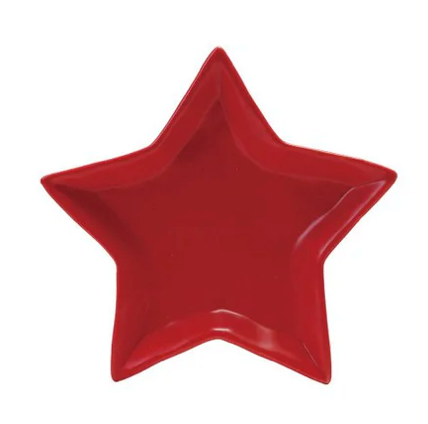 Stoneware Star Shaped Dish, Matte Finish, 6 Colors