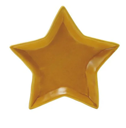 Stoneware Star Shaped Dish, Matte Finish, 6 Colors
