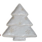 Stoneware Tree  and Snowflake Shaped Plate with Snowflakes, 2 Colors
