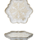 Stoneware Tree  and Snowflake Shaped Plate with Snowflakes, 2 Colors