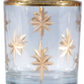 Hand Painted Etched Glass Votive Holders, Gold Finish