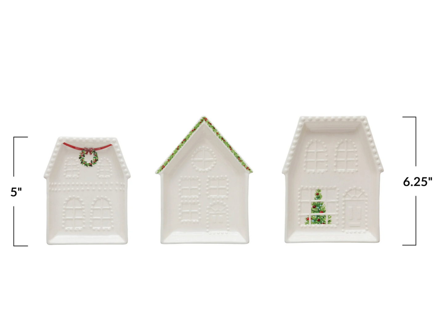 Embossed Stoneware House Plate