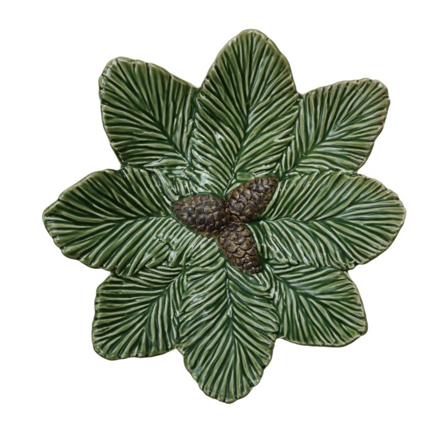 Ceramic Pine Bough with Pinecones Collection