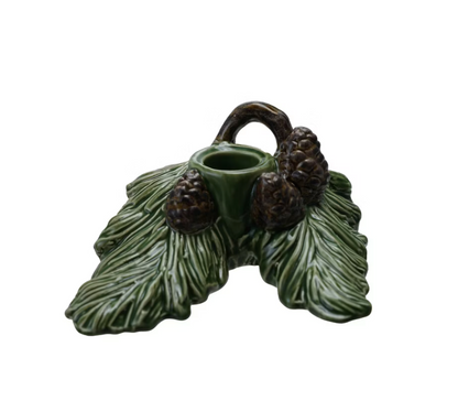 Ceramic Pine Bough with Pinecones Collection
