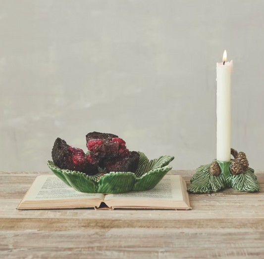 Ceramic Pine Bough with Pinecones Collection
