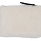 Faux Fur Fabric Zip Pouch w/interior lining , 4 Colors