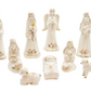 White/Gold Porcelain Nativity