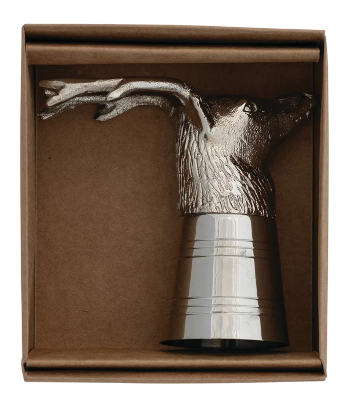 2 oz. Cast Aluminum & Stainless Steel Shot Glass