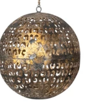Metal opening ball ornament