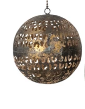 Metal opening ball ornament