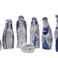 Ceramic Nativity with Floral Pattern, Blue & White, Set of 7