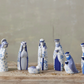 Ceramic Nativity with Floral Pattern, Blue & White, Set of 7