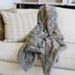 Patterned Faux Fur Throw