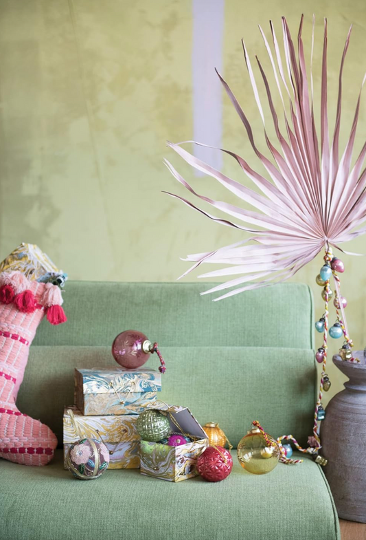 Embossed Glass Ornaments