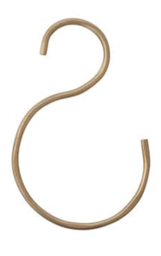 Large Hand-Forged Iron S-Hook, 4 Finishes