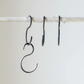 Large Hand-Forged Iron S-Hook, 4 Finishes