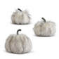 Gray Three Tone Faux Fur Pumpkin
