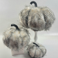 Gray Three Tone Faux Fur Pumpkin
