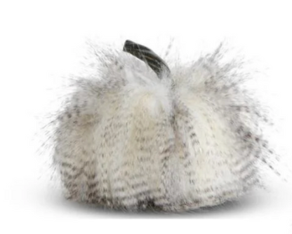 Gray Three Tone Faux Fur Pumpkin