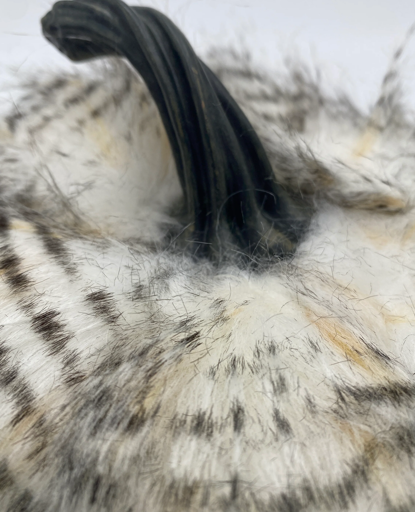 Gray Three Tone Faux Fur Pumpkin