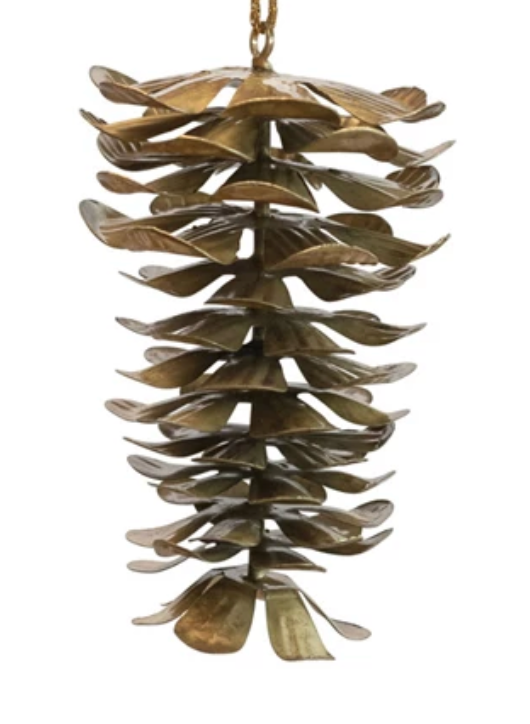 Metal Pinecone Ornament, 2 Styles