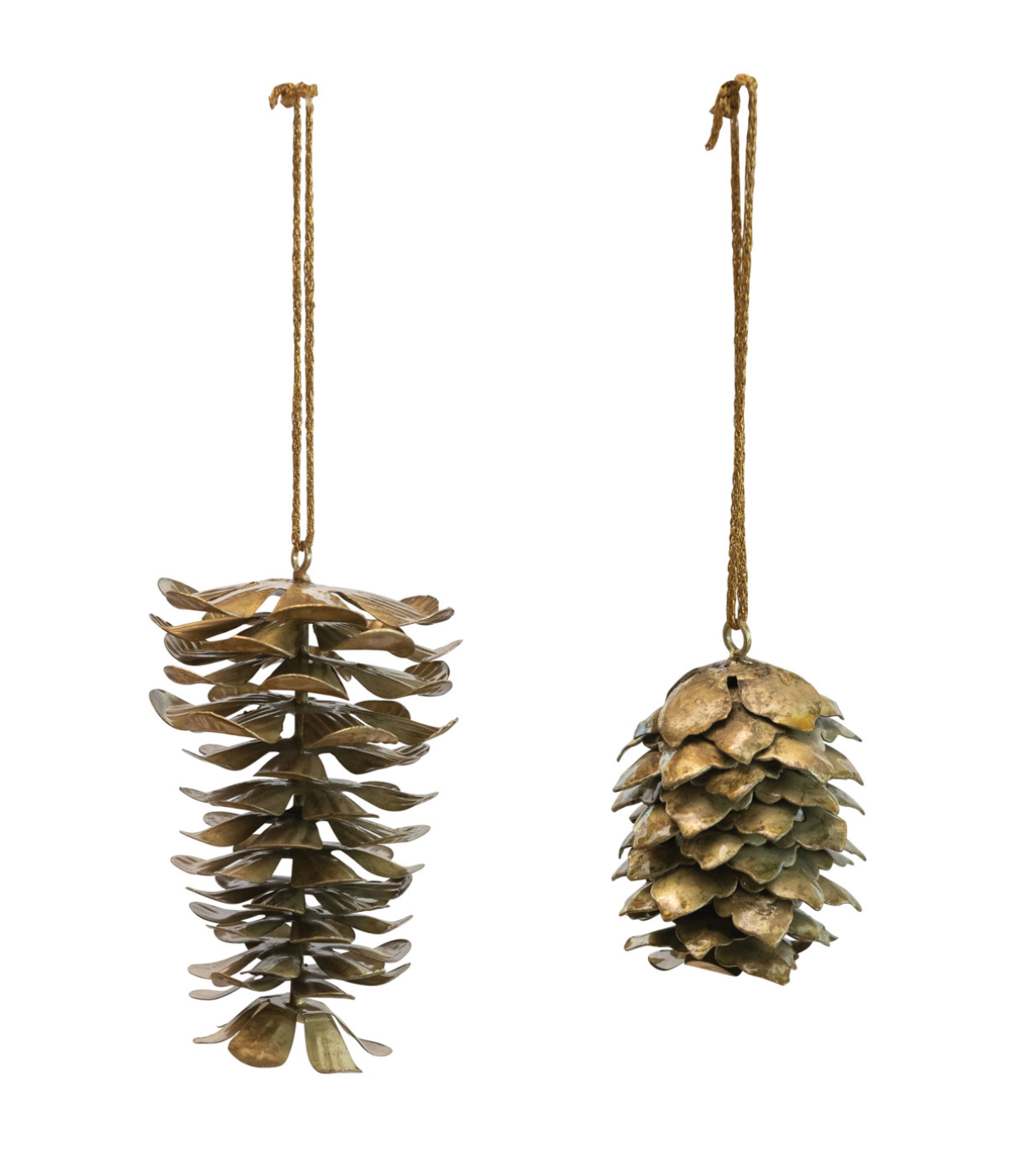 Metal Pinecone Ornament, 2 Styles