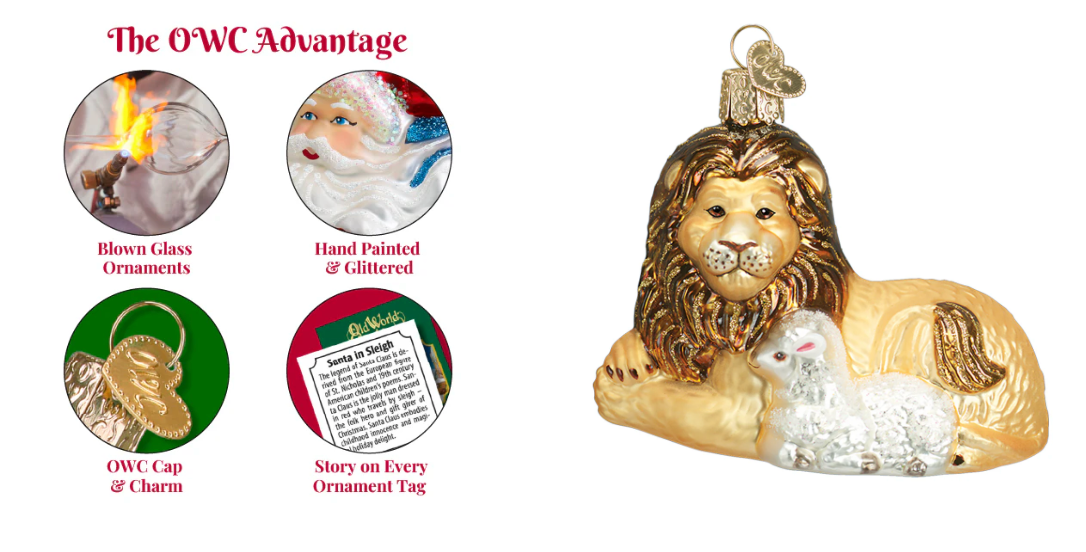 Lion and Lamb Ornament