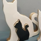 Wood and Enamel Cats