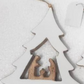 Wood and Enamel Tree Nativity Ornament