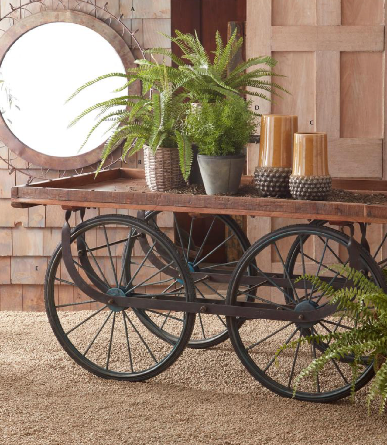 Crackled Butterscotch Glazed Terracotta Vase