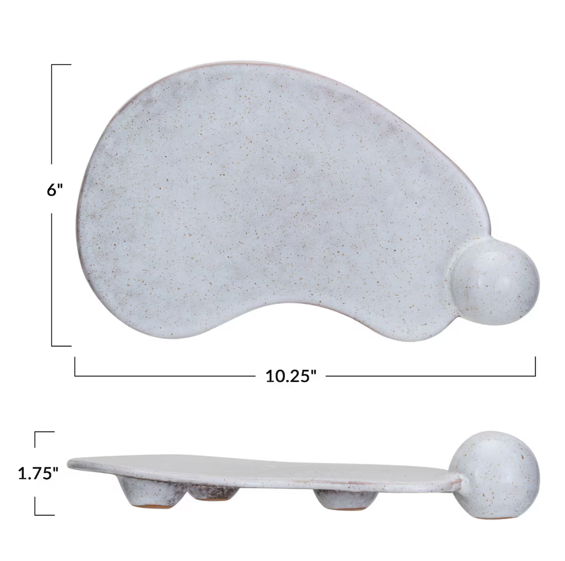 Stoneware Tray w/ Ball