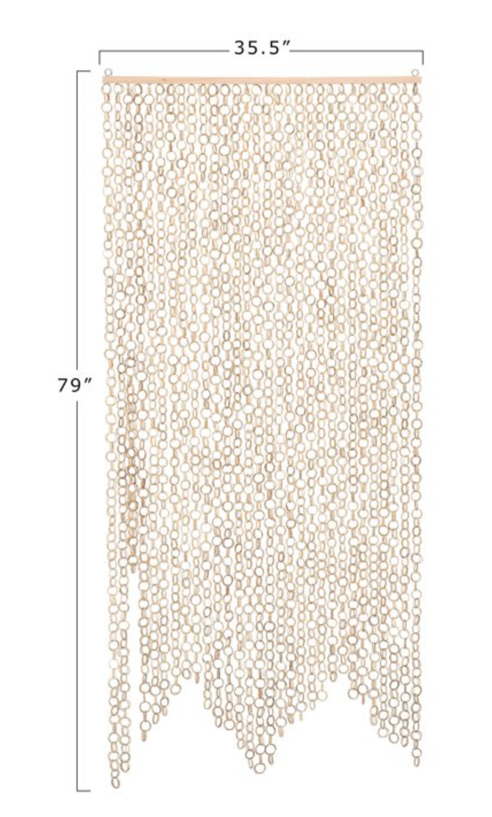 Natural Chain Link Bamboo Curtain