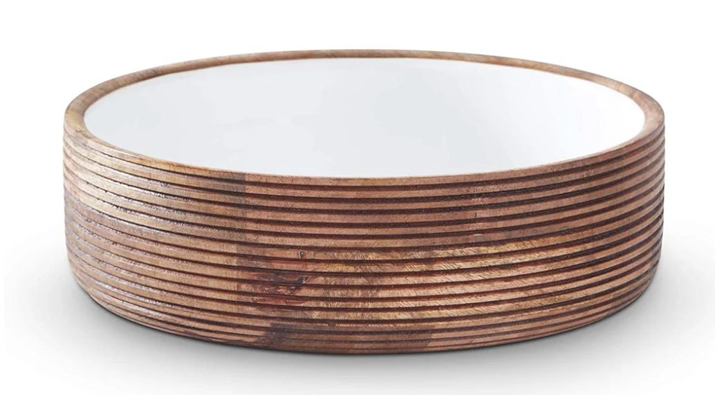 Ribbed Mango Wood Bowls