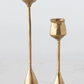 Hand Forged Iron Taper Holders Antique Brass Finish