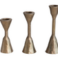 Hand Forged Iron Taper Holders Antique Brass Finish