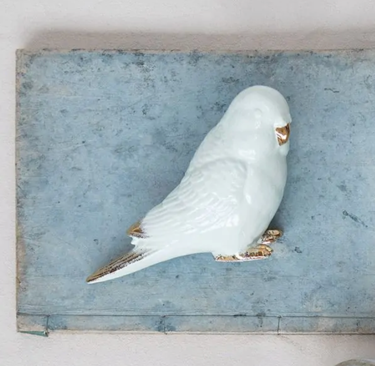 Ceramic Parakeet Figurine