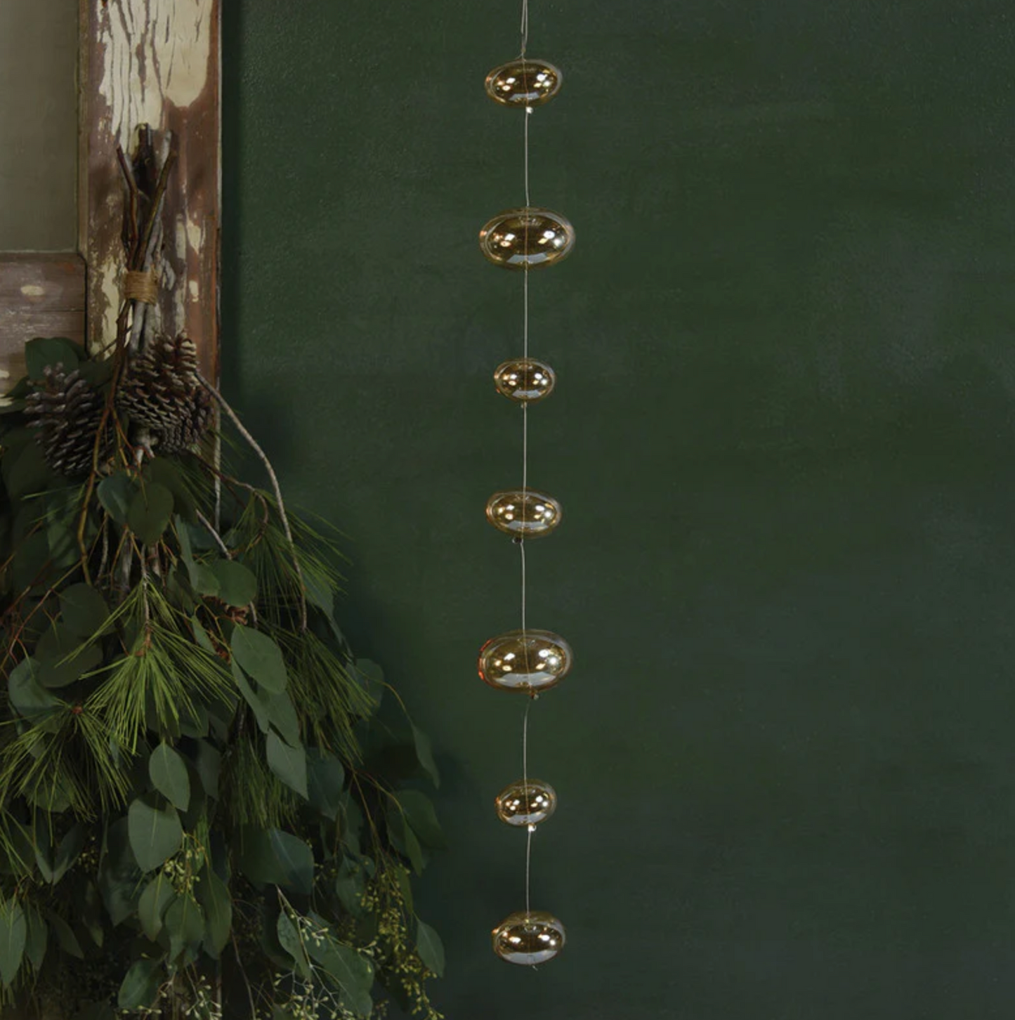 Glass Ball Strands - Amber Luster