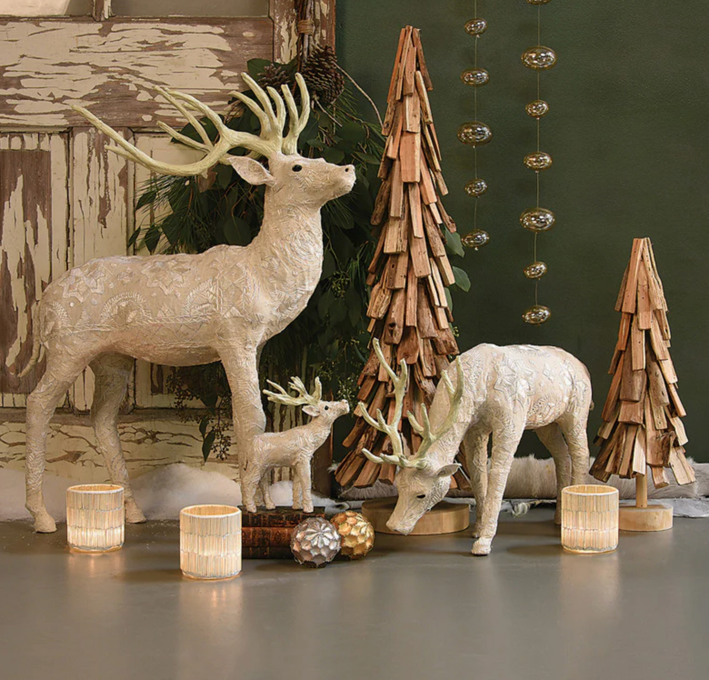 Glass Ball Strands - Amber Luster