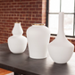 Ophelia Tall Vase, White and Brass