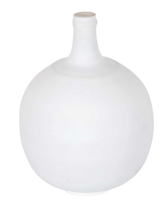 Athea 12.5" Glass Vase, Matte White